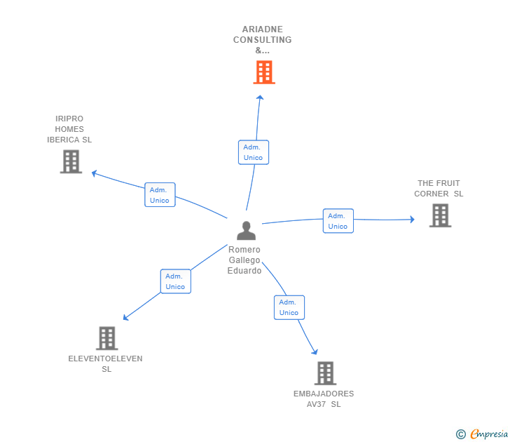 Vinculaciones societarias de ARIADNE CONSULTING & INVESTMENT SL