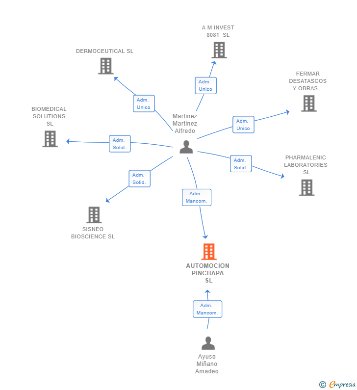 Vinculaciones societarias de AUTOMOCION PINCHAPA SL