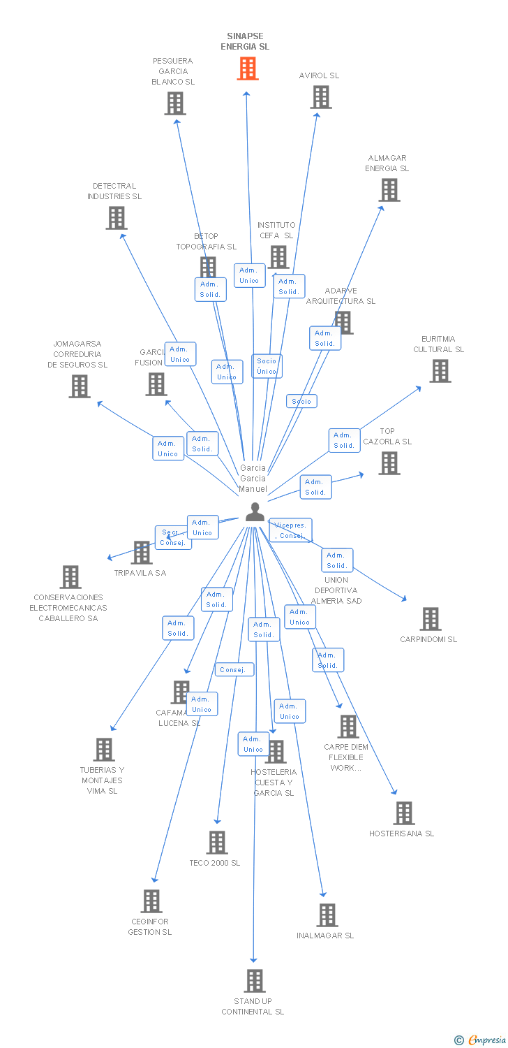Vinculaciones societarias de SINAPSE ENERGIA SL