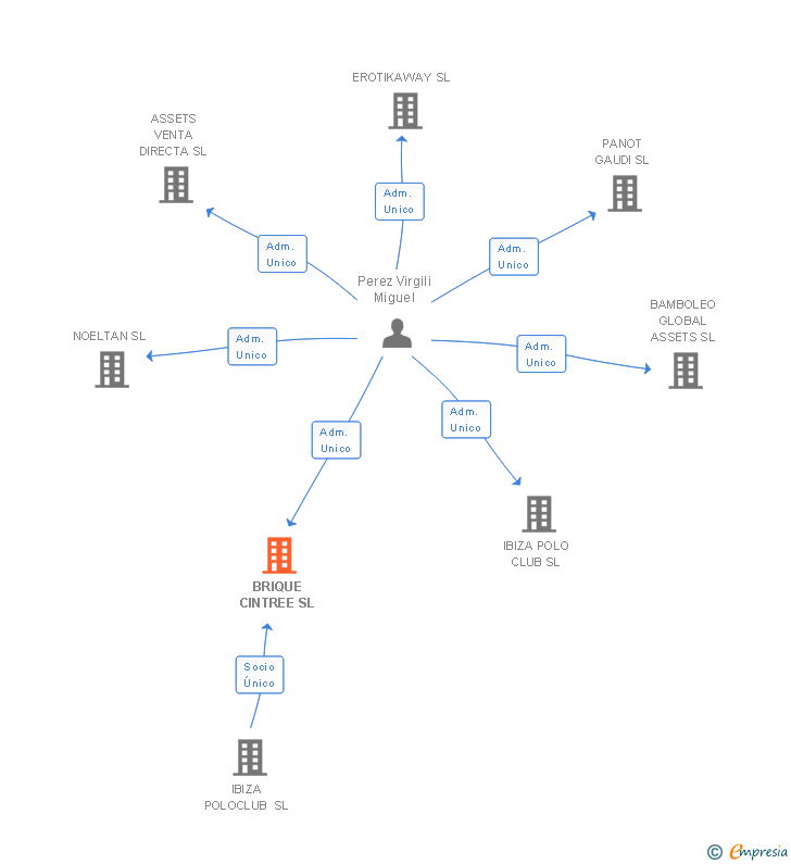 Vinculaciones societarias de BRIQUE CINTREE SL