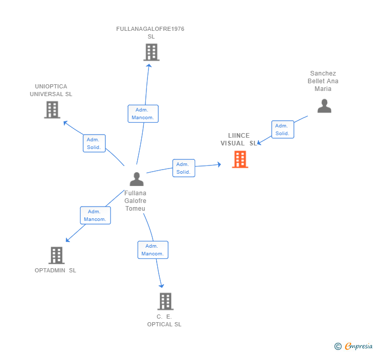 Vinculaciones societarias de LIINCE VISUAL SL