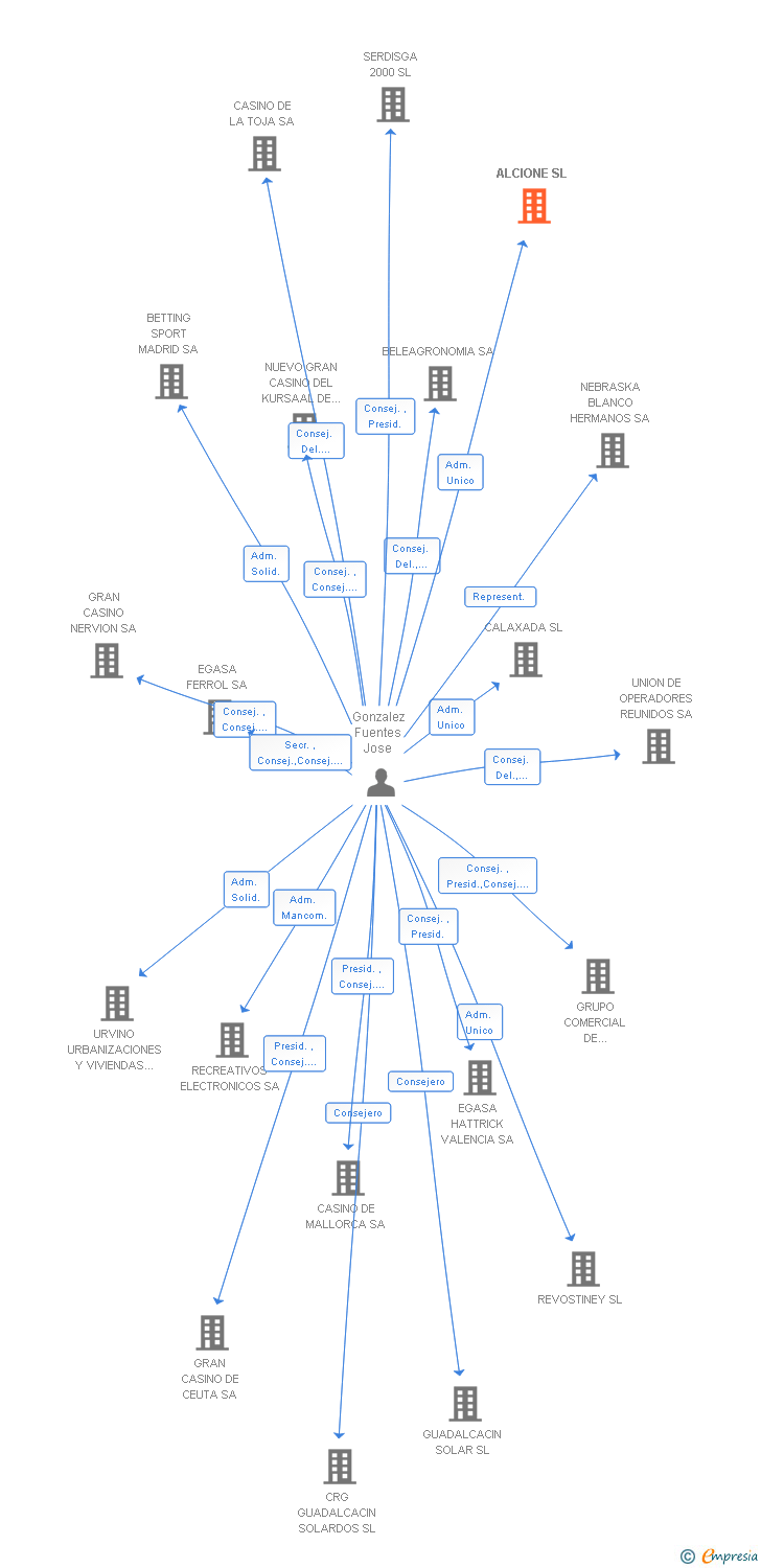 Vinculaciones societarias de ALCIONE SL