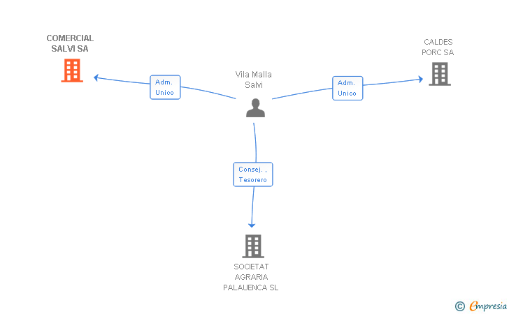 Vinculaciones societarias de COMERCIAL SALVI SL