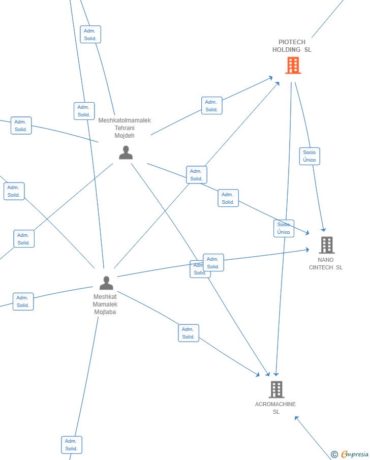 Vinculaciones societarias de PIOTECH HOLDING SL