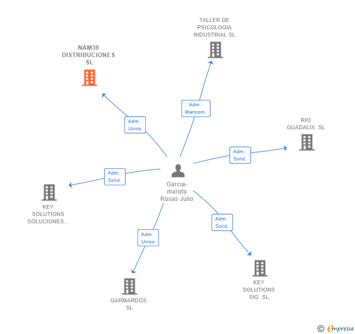 Vinculaciones societarias de NAM39 DISTRIBUCIONES SL