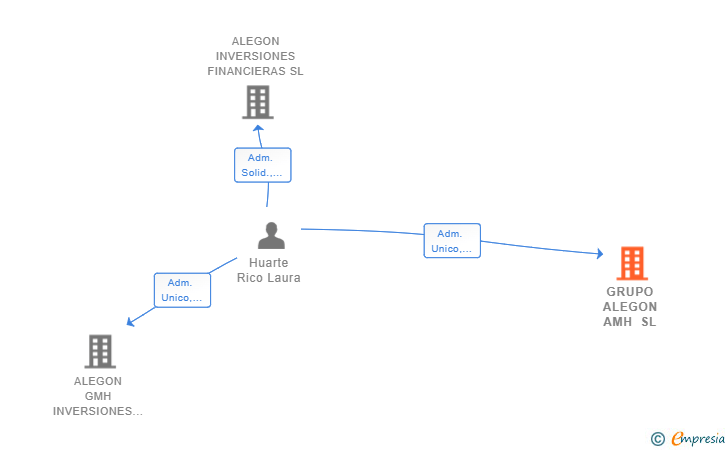 Vinculaciones societarias de GRUPO ALEGON AMH SL