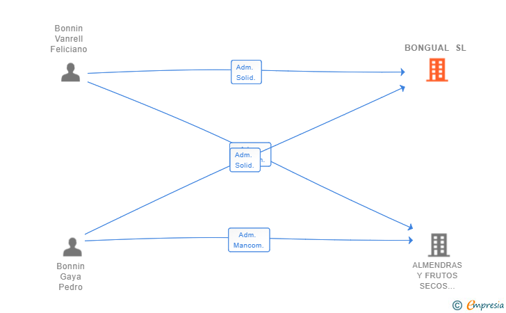 Vinculaciones societarias de BONGUAL SL