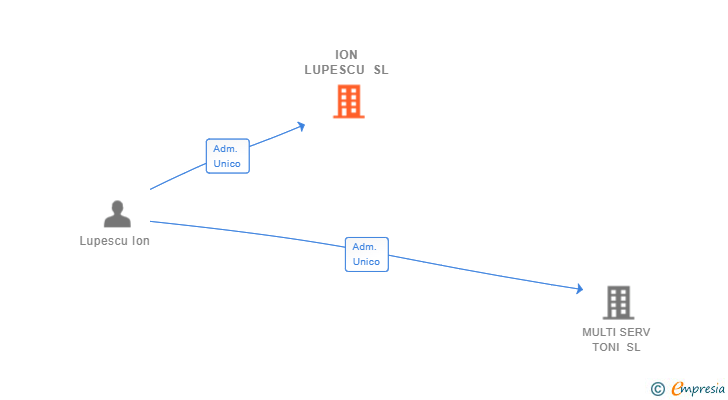 Vinculaciones societarias de ION LUPESCU SL