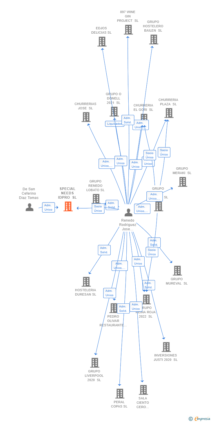 Vinculaciones societarias de SPECIAL NEEDS IDPRO SL