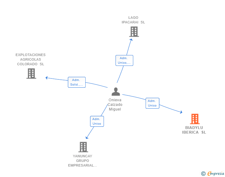 Vinculaciones societarias de BIADYLU IBERICA SL