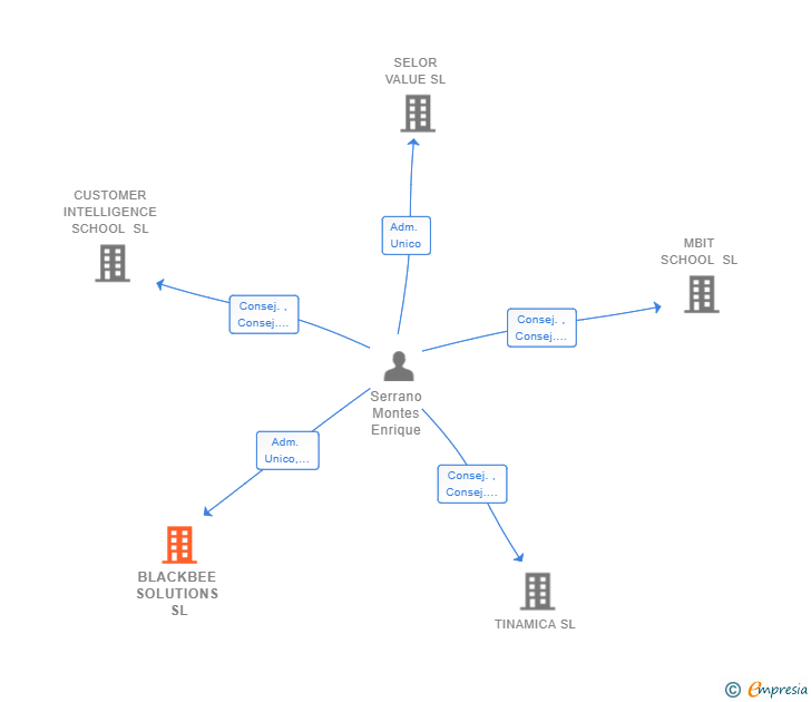 Vinculaciones societarias de BLACKBEE SOLUTIONS SL