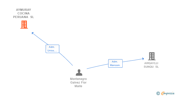 Vinculaciones societarias de AYMURAY COCINA PERUANA SL