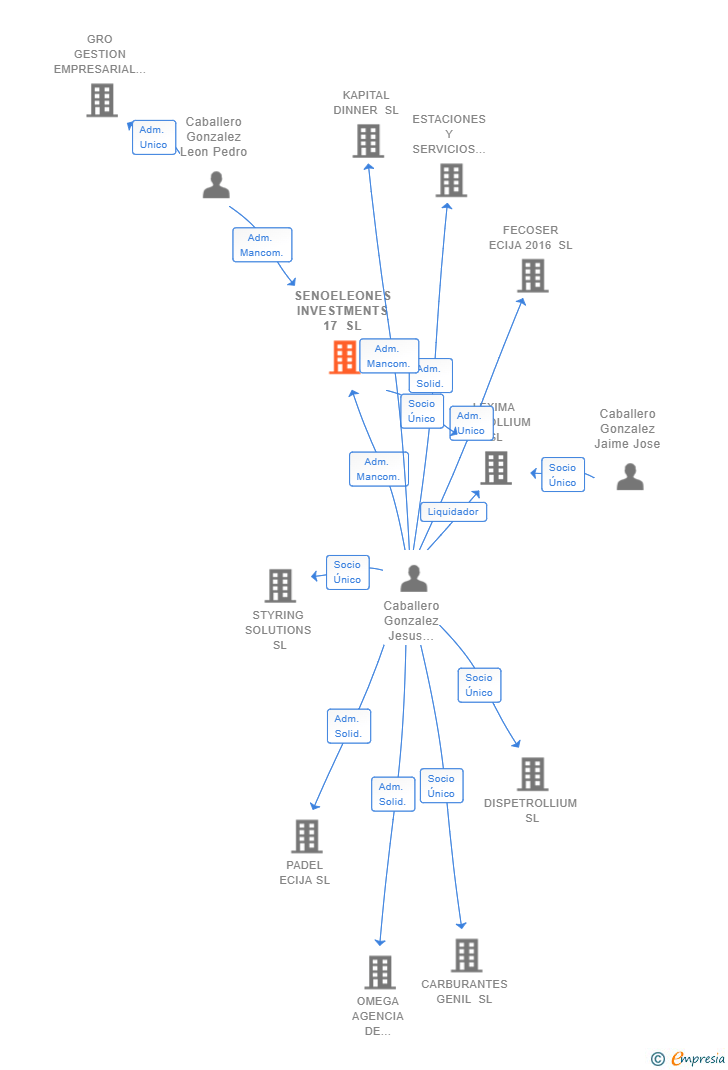 Vinculaciones societarias de SENOELEONES INVESTMENTS 17 SL