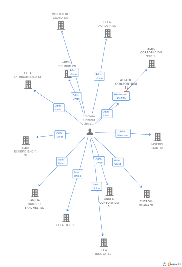 Vinculaciones societarias de ALIADE CONSORTIUM SL