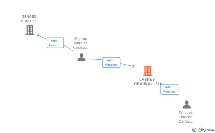 Vinculaciones societarias de LASHES ORIGINAL SL