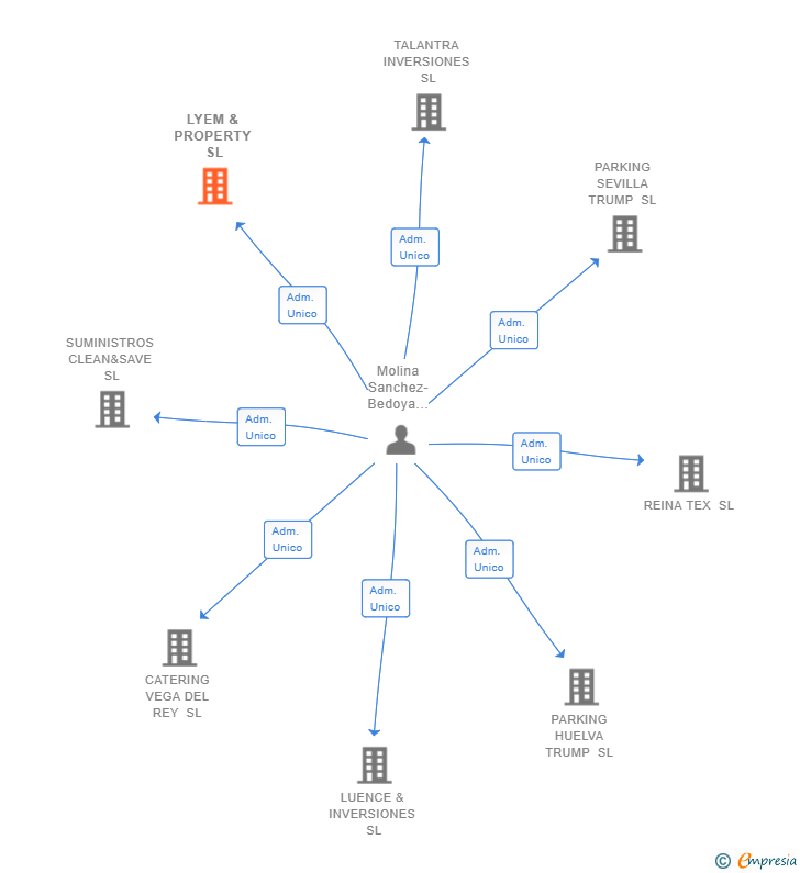 Vinculaciones societarias de LYEM & PROPERTY SL