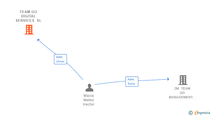 Vinculaciones societarias de TEAM GO DIGITAL SERVICES SL