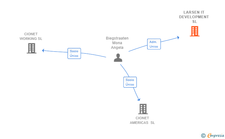 Vinculaciones societarias de LARSEN IT DEVELOPMENT SL