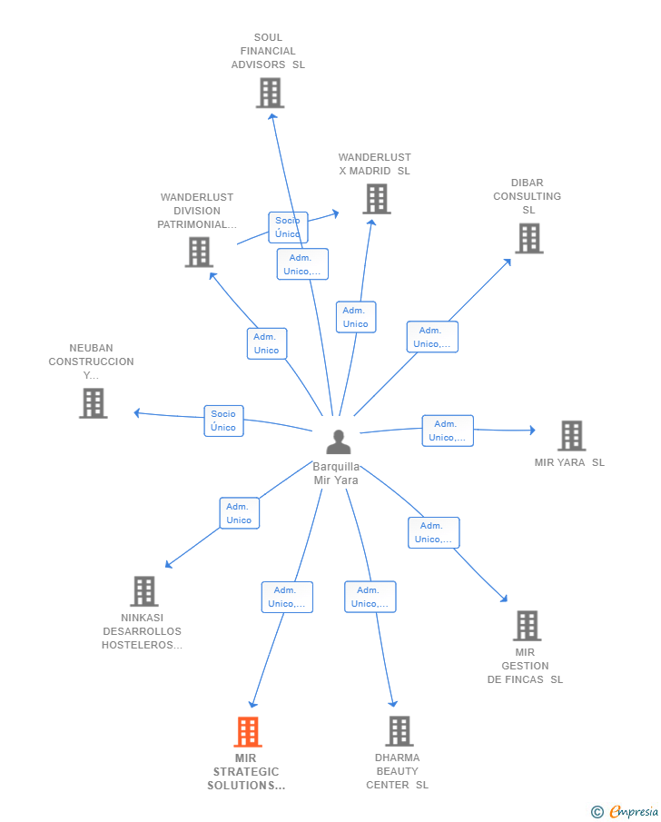 Vinculaciones societarias de MIR STRATEGIC SOLUTIONS SL