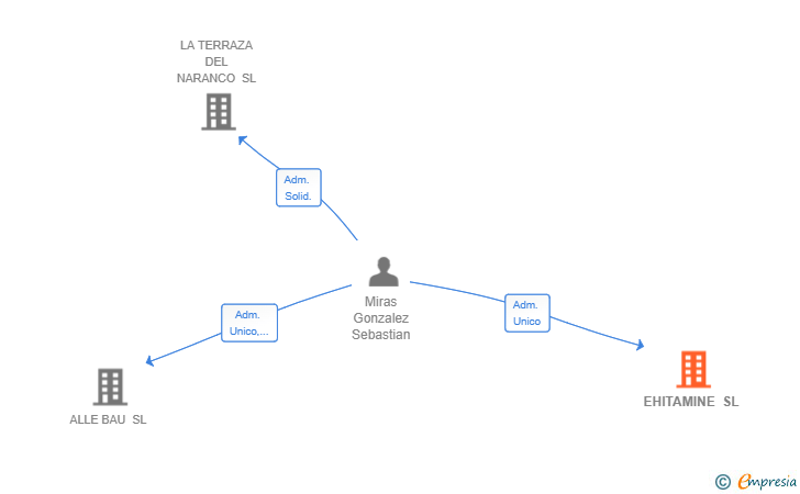 Vinculaciones societarias de EHITAMINE SL