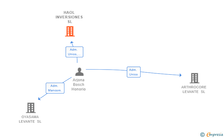 Vinculaciones societarias de HAOL INVERSIONES SL
