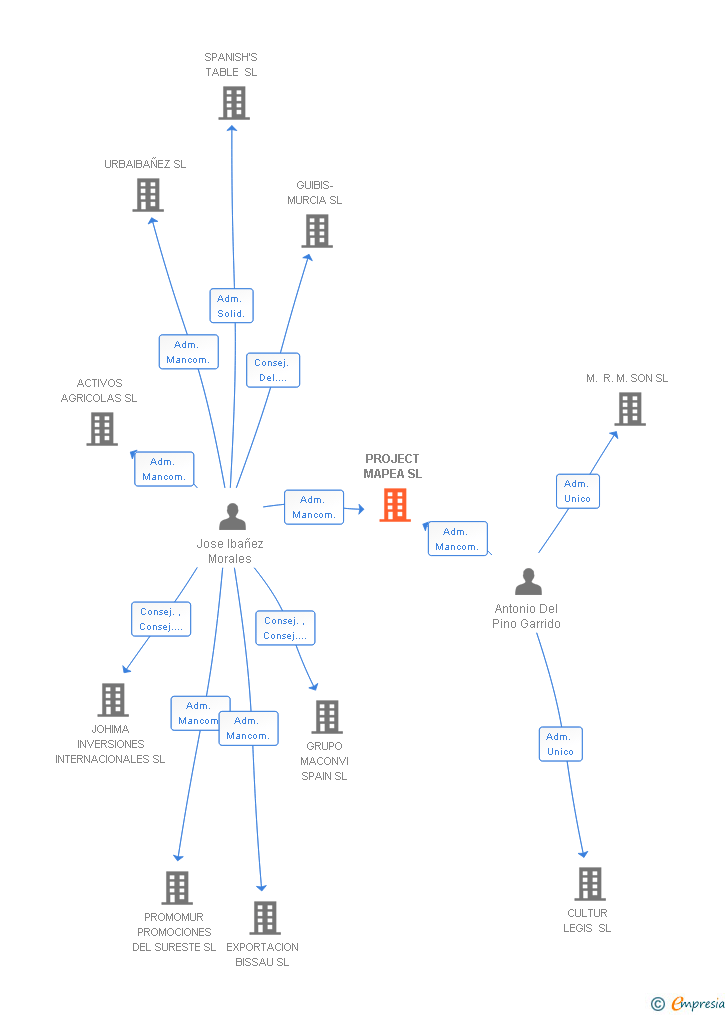 Vinculaciones societarias de PROJECT MAPEA SL