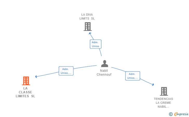 Vinculaciones societarias de LA CLASSE LIMITES SL