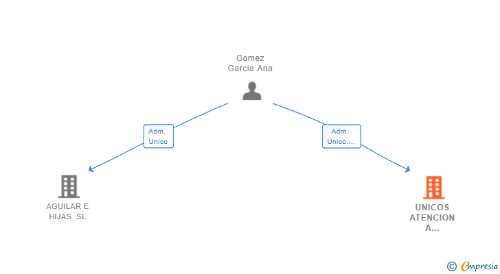 Vinculaciones societarias de UNICOS ATENCION A PERSONAS SL
