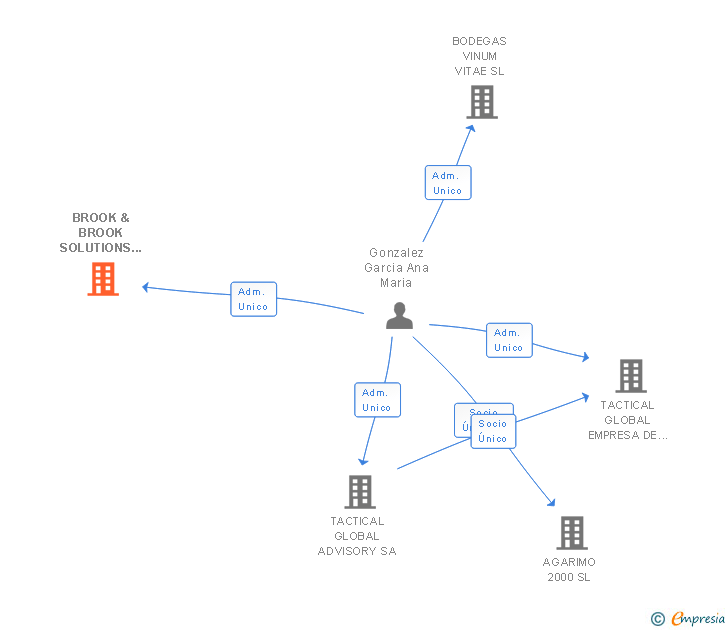 Vinculaciones societarias de BROOK & BROOK SOLUTIONS SL