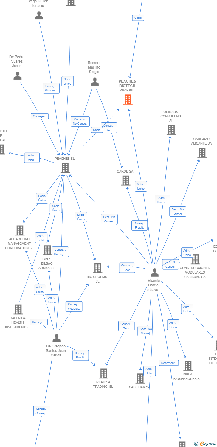 Vinculaciones societarias de PEACHES BIOTECH 2026 AIE