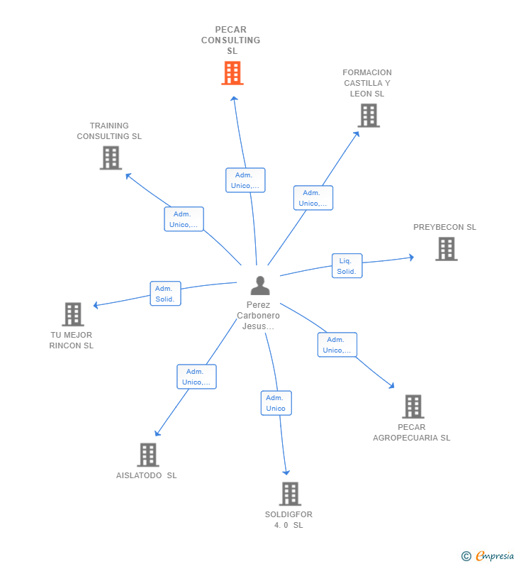 Vinculaciones societarias de PECAR CONSULTING SL