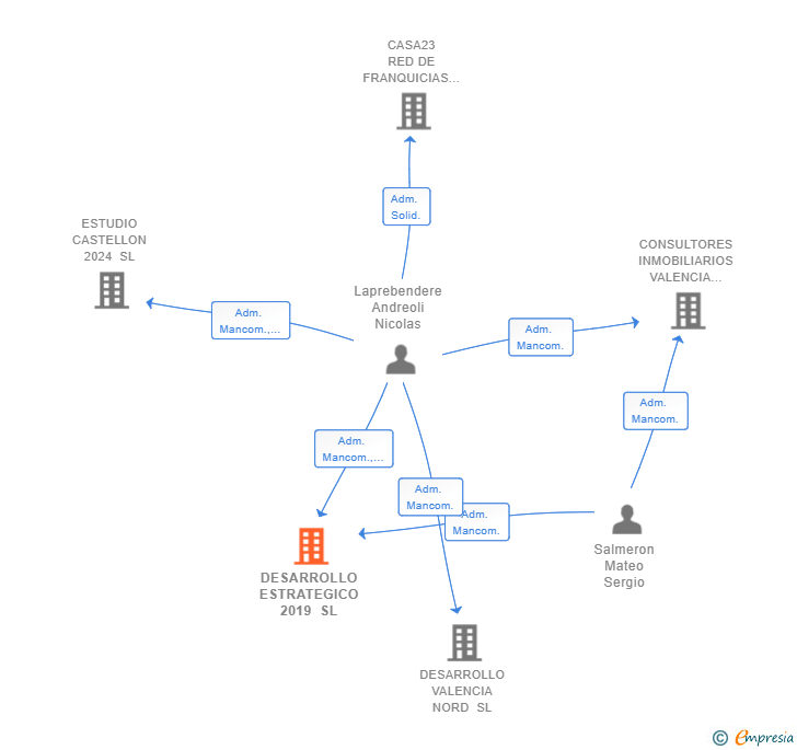 Vinculaciones societarias de DESARROLLO ESTRATEGICO 2019 SL