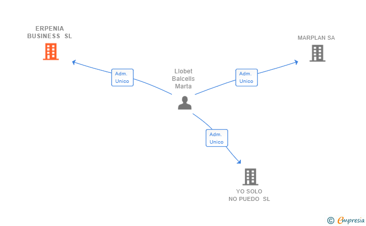 Vinculaciones societarias de ERPENIA BUSINESS SL