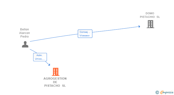 Vinculaciones societarias de AGROGESTION DE PISTACHO SL