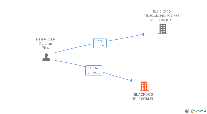 Vinculaciones societarias de BLACKDOG TELECOM SL
