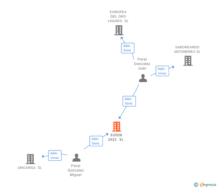 Vinculaciones societarias de SURIN 2022 SL