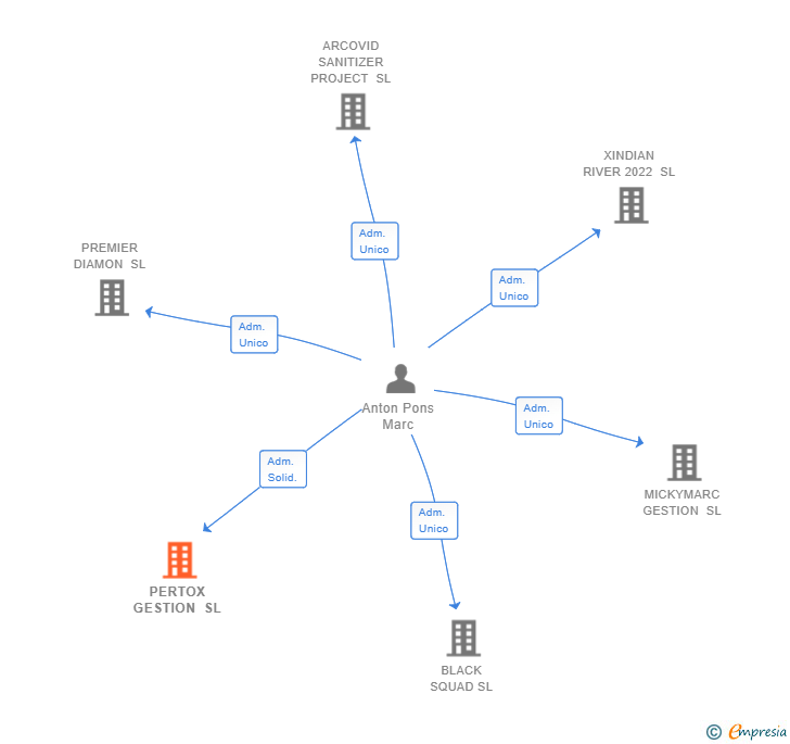 Vinculaciones societarias de PERTOX GESTION SL
