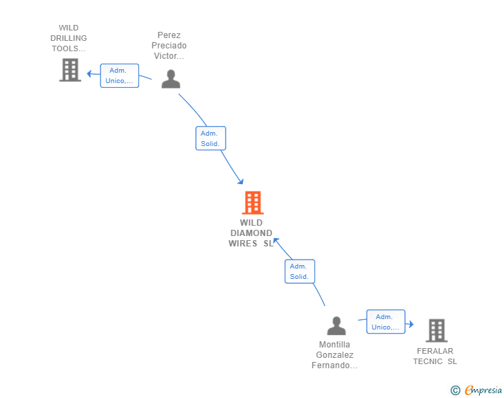 Vinculaciones societarias de WILD DIAMOND WIRES SL