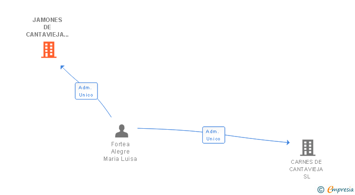 Vinculaciones societarias de JAMONES DE CANTAVIEJA SL