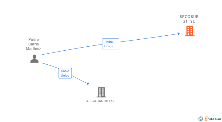 Vinculaciones societarias de SECOSUR 21 SL