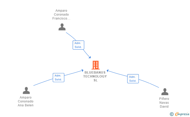 Vinculaciones societarias de BLUEBANUS TECHNOLOGY SL