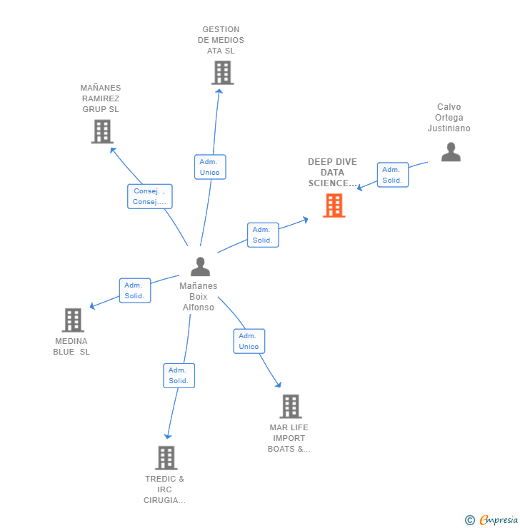 Vinculaciones societarias de DEEP DIVE DATA SCIENCE SPAIN SL