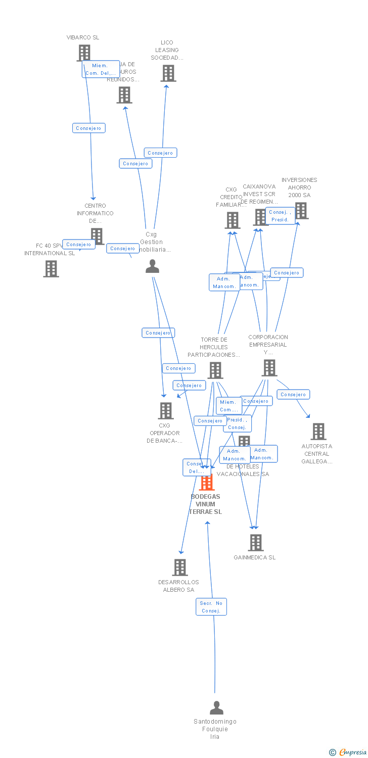 Vinculaciones societarias de BODEGAS VINUM TERRAE SL