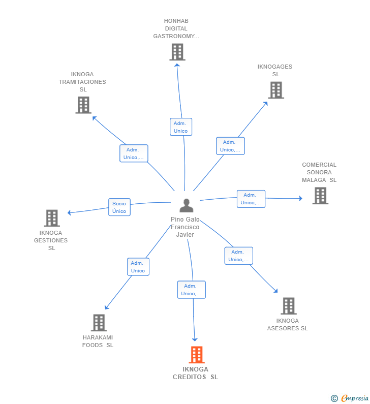 Vinculaciones societarias de IKNOGA CREDITOS SL