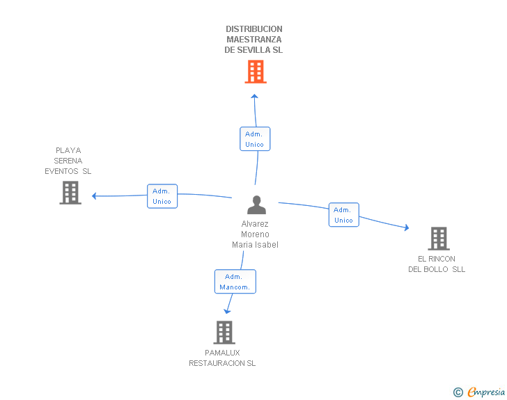 Vinculaciones societarias de DISTRIBUCION MAESTRANZA DE SEVILLA SL