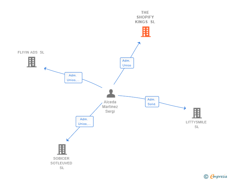 Vinculaciones societarias de THE SHOPIFY KINGS SL
