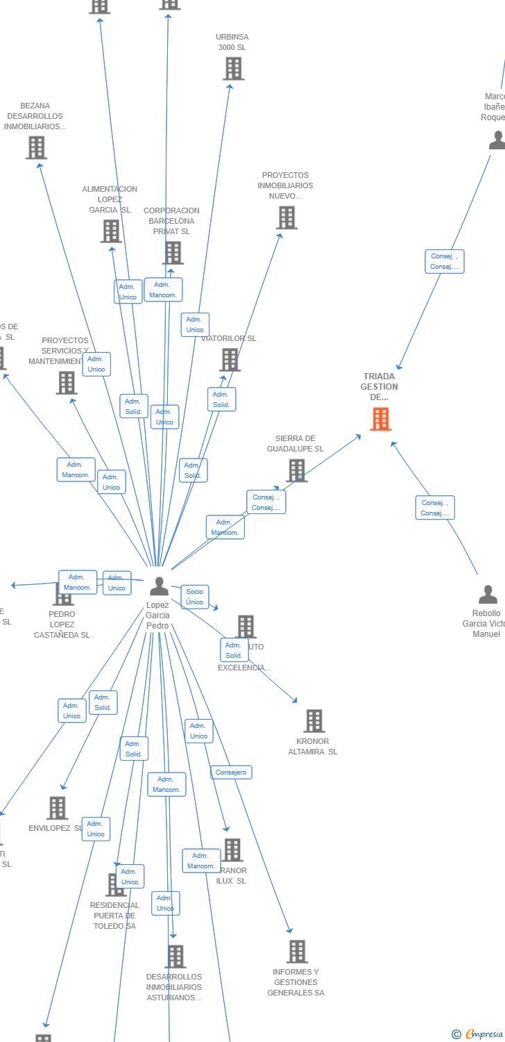Vinculaciones societarias de TRIADA GESTION DE ACTIVOS SL