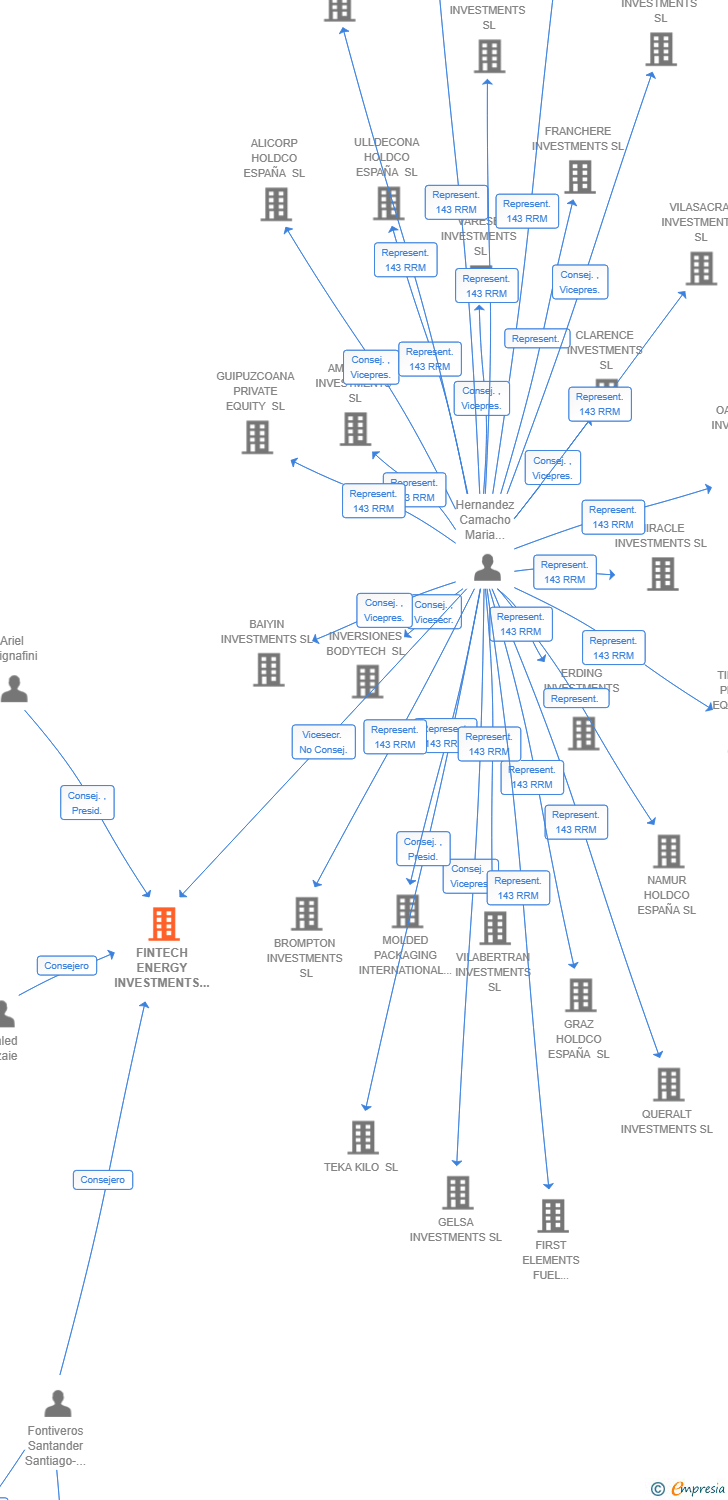 Vinculaciones societarias de FINTECH ENERGY INVESTMENTS SPAIN SL