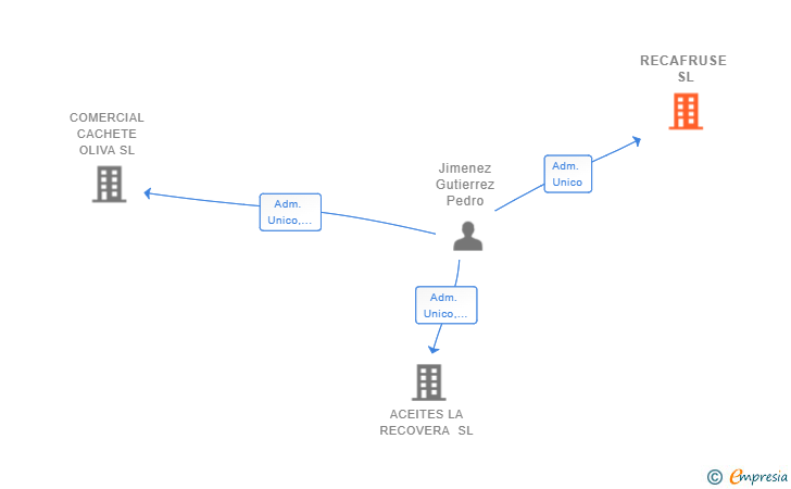 Vinculaciones societarias de RECAFRUSE SL