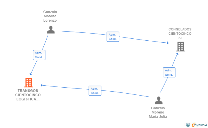 Vinculaciones societarias de TRANSGON CIENTOCINCO LOGISTICA SL